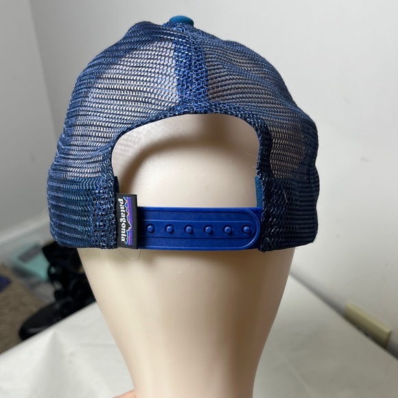 Patagonia P-6 Logo LoPro Trucker Hat Bright Blue - Picture 3 of 9